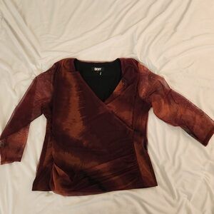DKNY Women's Wrap Top XL
